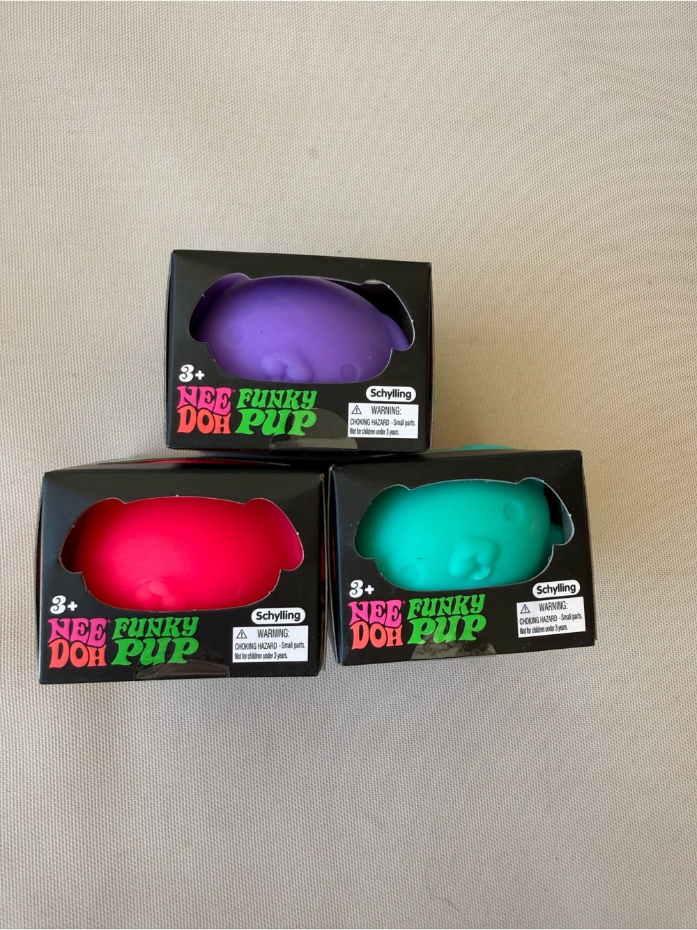 Squishy Sensory Toys - Purple, Pink, Teal